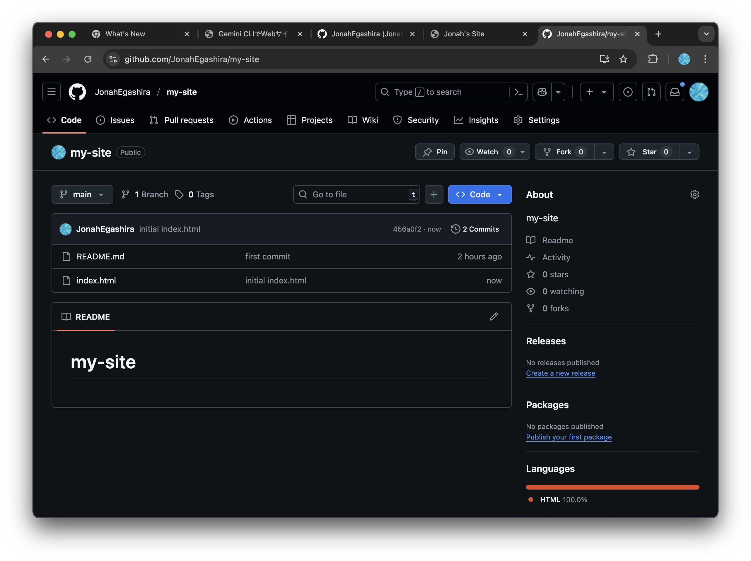 GitHub my-site