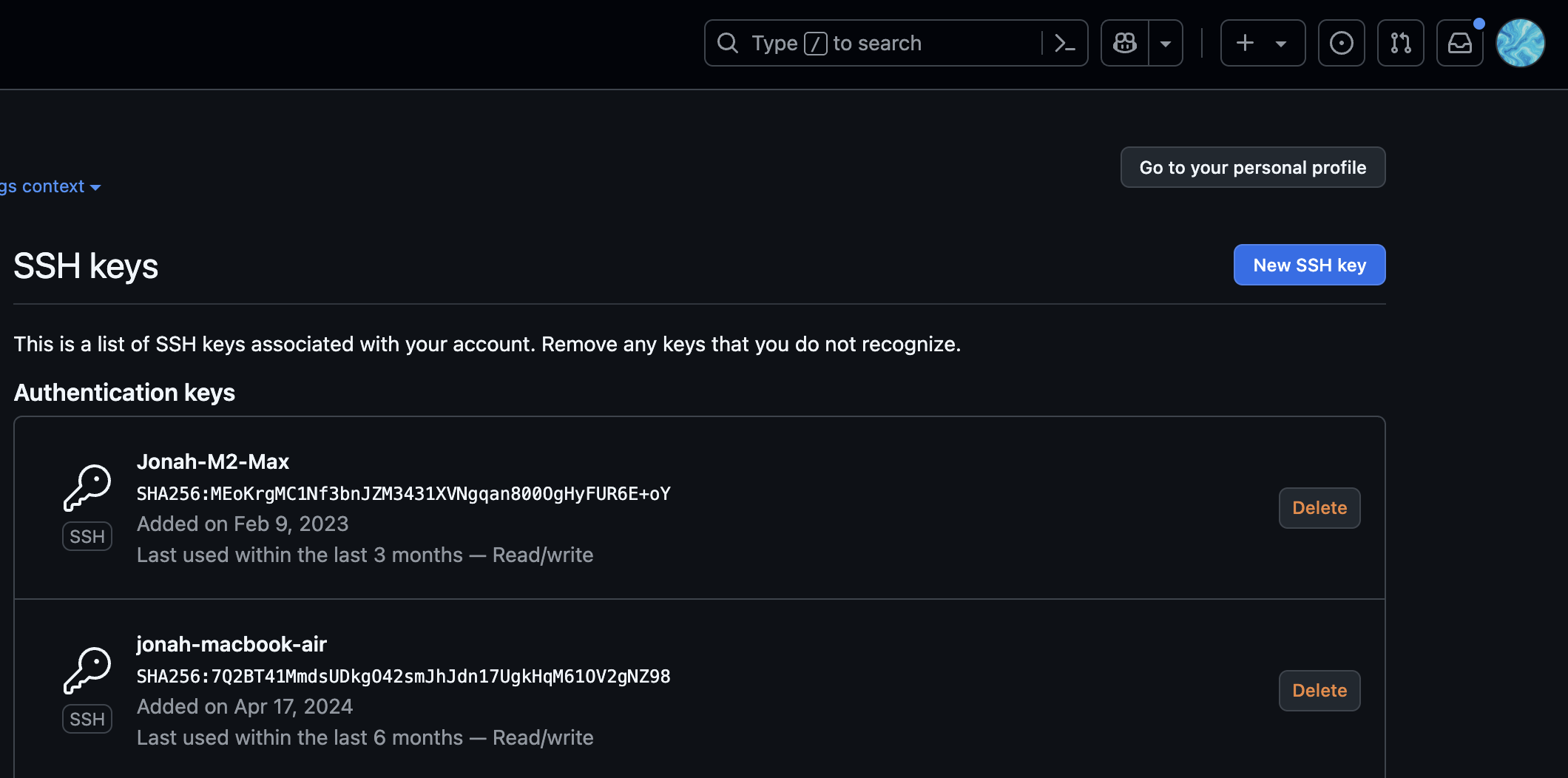 GitHub SSH