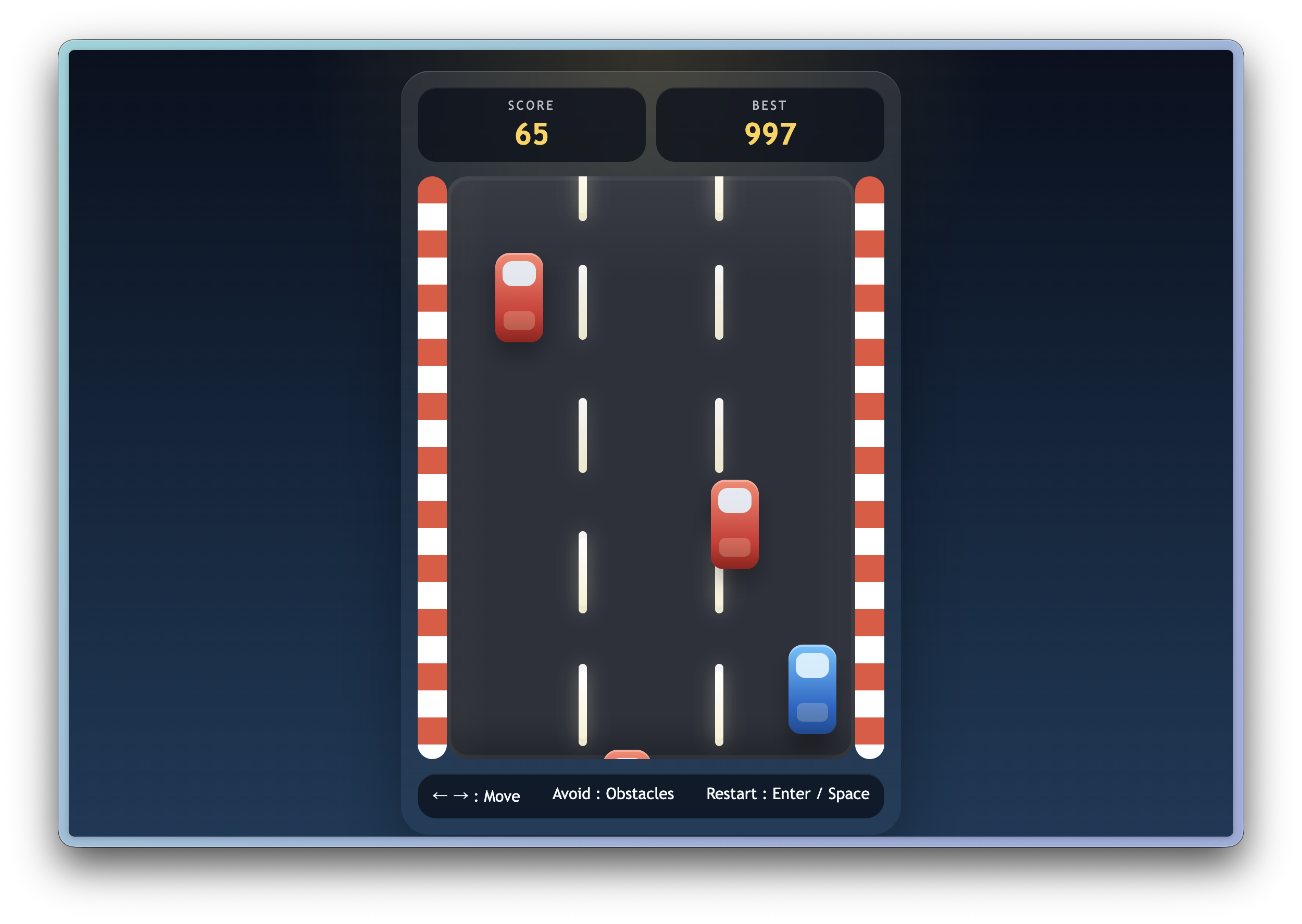 ブラウザで動くゲーム画面